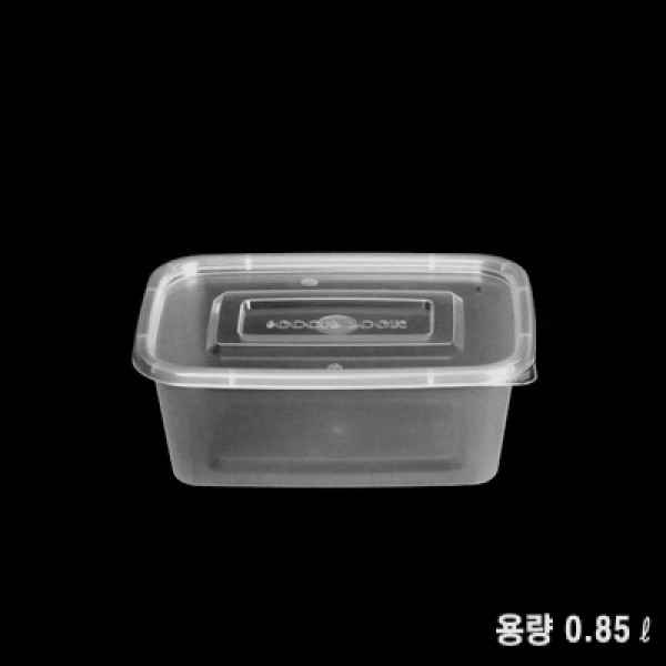 사각밀폐용기(사출) 0.85ℓ 182*130*64mm